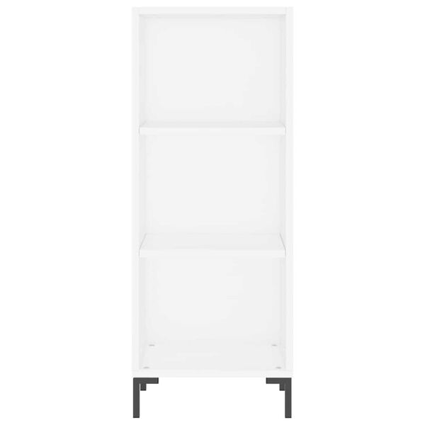 vidaXL Ραφιέρα Γυαλιστερό Λευκό 34,5x32,5x180 εκ. Επεξεργασμένο Ξύλο