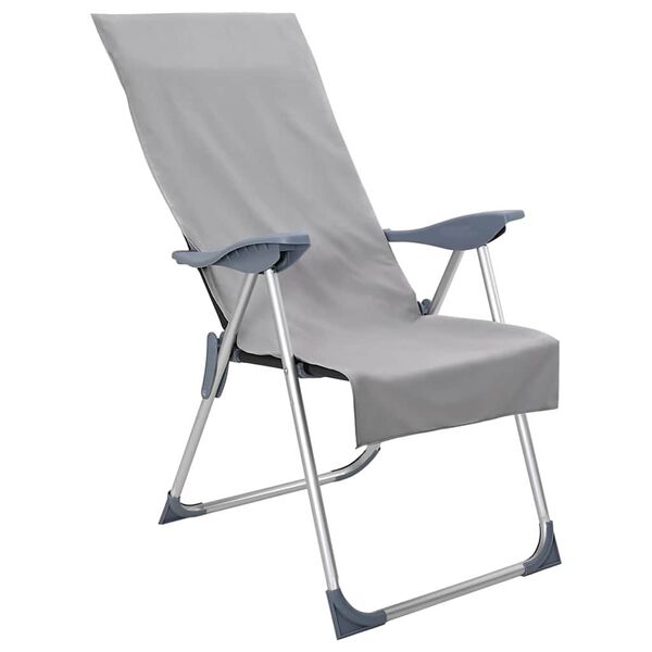 vidaXL Κουβέρτες Εξωτερικού Χώρου για Καρέκλες 2 pcs Σκούρο γκρι