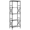 vidaXL Βιβλιοθήκη 5 Επιπέδων Γκρι Sonoma 59 x 35 x 171 εκ. Επεξ. Ξύλο