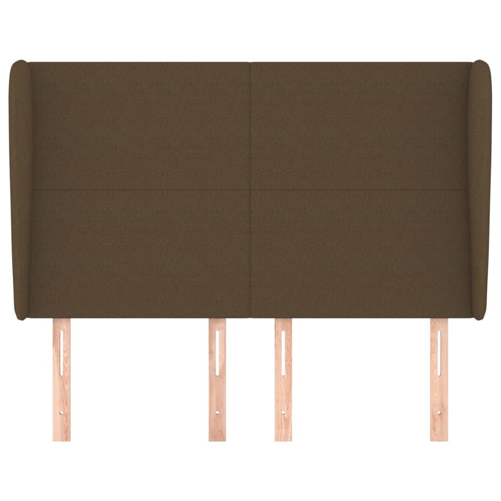 vidaXL Κεφαλάρι με Πτερύγια Σκούρο Καφέ 147x23x118/128 εκ.Υφασμάτινο