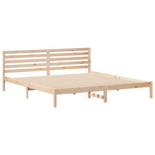 vidaXL Σκελετός Κρεβατιού Καφέ 180 x 210 cm Μασίφ ξύλο πεύκου
