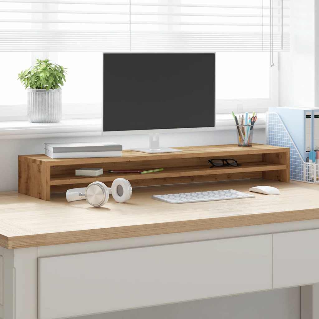 vidaXL Βάση Οθονών Artisan Δρυς 100 x 24 x 13 εκ. από Επεξ. Ξύλο
