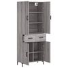 vidaXL Ντουλάπι Γκρι Sonoma 69,5 x 34 x 180 εκ. Επεξεργασμένο Ξύλο