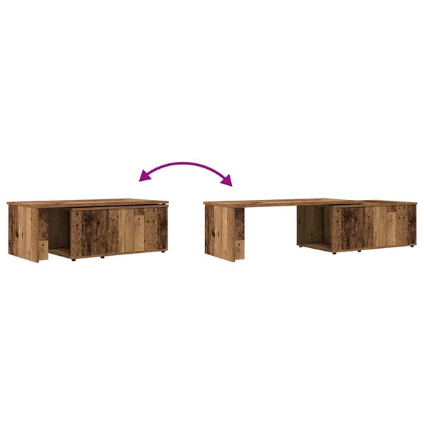 vidaXL Τραπεζάκι Σαλονιού Παλιό ξύλο 150 x 50 x 35 εκ. από Μοριοσανίδα