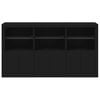 vidaXL Μπουφές με Φώτα LED Μαύρος 181,5 x 37 x 100 εκ.
