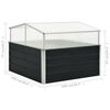 vidaXL Θερμοκήπιο Σπορείο Ανθρακί 100x100x77 εκ. Γαλβανισμένος Χάλυβας