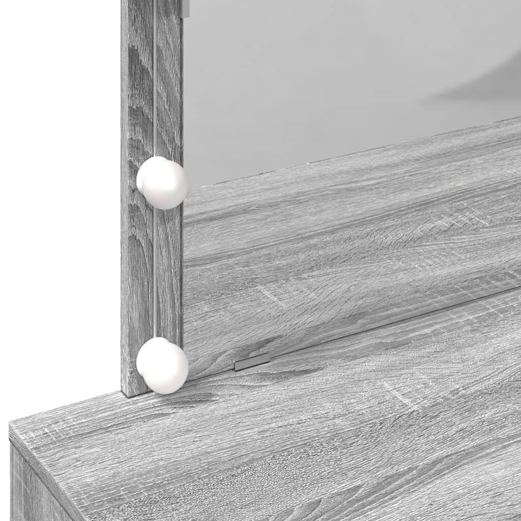 vidaXL Μπουντουάρ με LED Γκρι Sonoma 100x40x120 εκ.