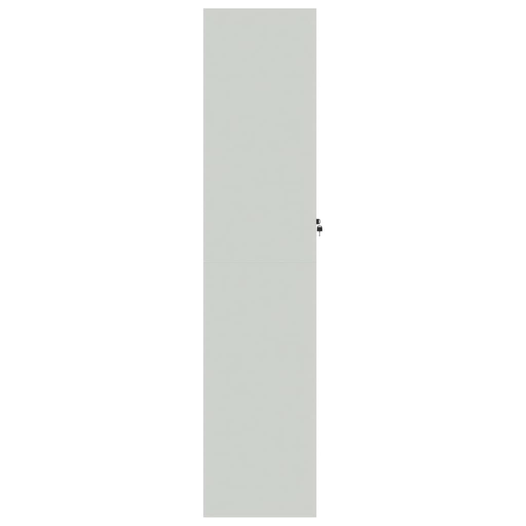 vidaXL Αρχειοθήκη Ανοιχτό Γκρι & Σκούρο Γκρι 90x40x180 εκ. Ατσάλινη