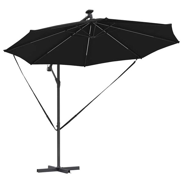vidaXL Ομπρέλα Cantilever Banana Μαύρο 294 x 294 x 248 cm