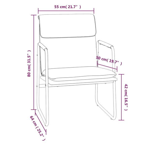 vidaXL Πολυθρόνα Σκούρο Γκρι 55 x 64 x 80 εκ. Υφασμάτινη