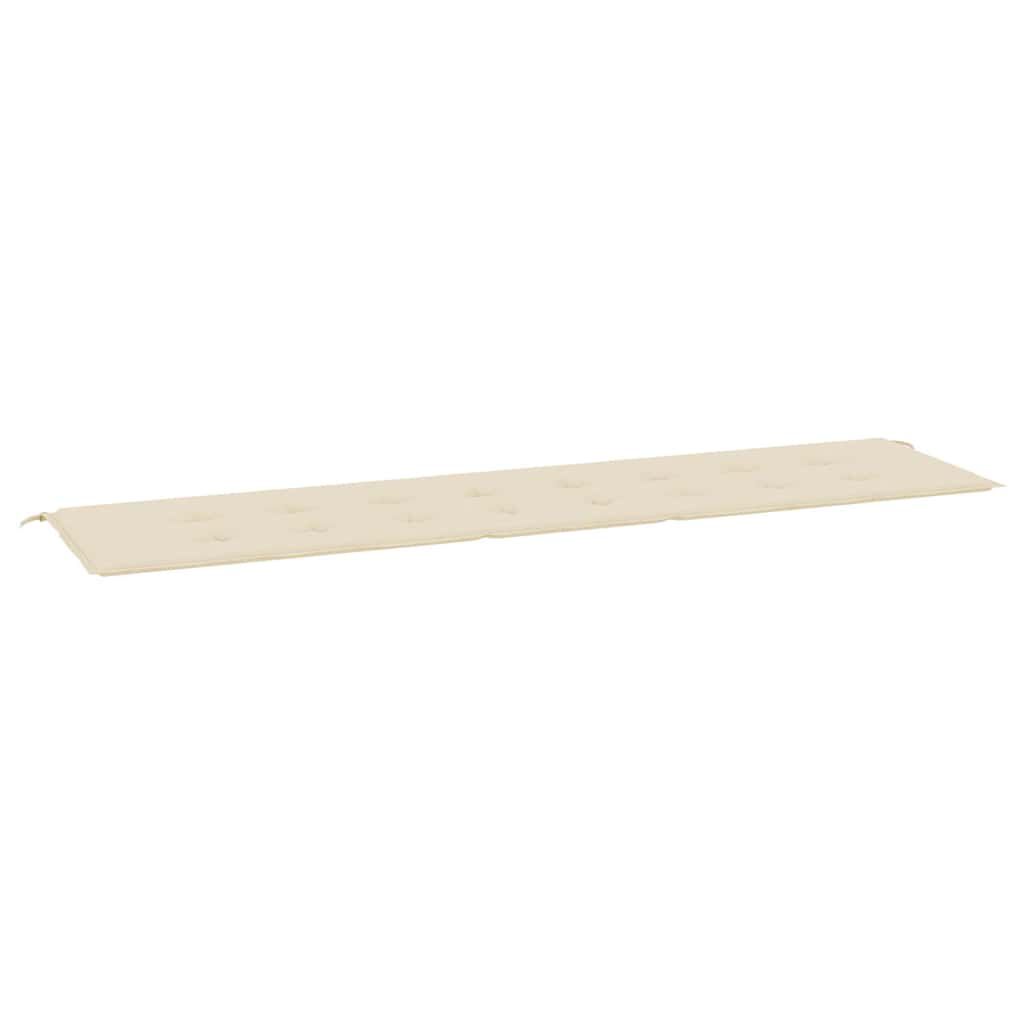 vidaXL Μαξιλάρι Πάγκου Κήπου Μπεζ 200x50x4 εκ. Ύφασμα Oxford