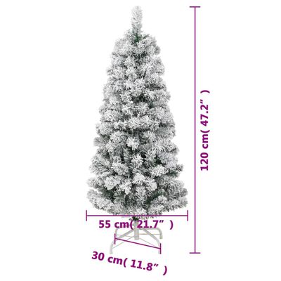 vidaXL Χριστουγεν. Δέντρο Τεχνητό Αρθρωτό με 150 LED & Χιόνι 120 εκ.