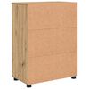 vidaXL Ντουλάπι Μπάνιου με ράφι με πόρτα artisan δρυς 60 x 35 x 80 εκ