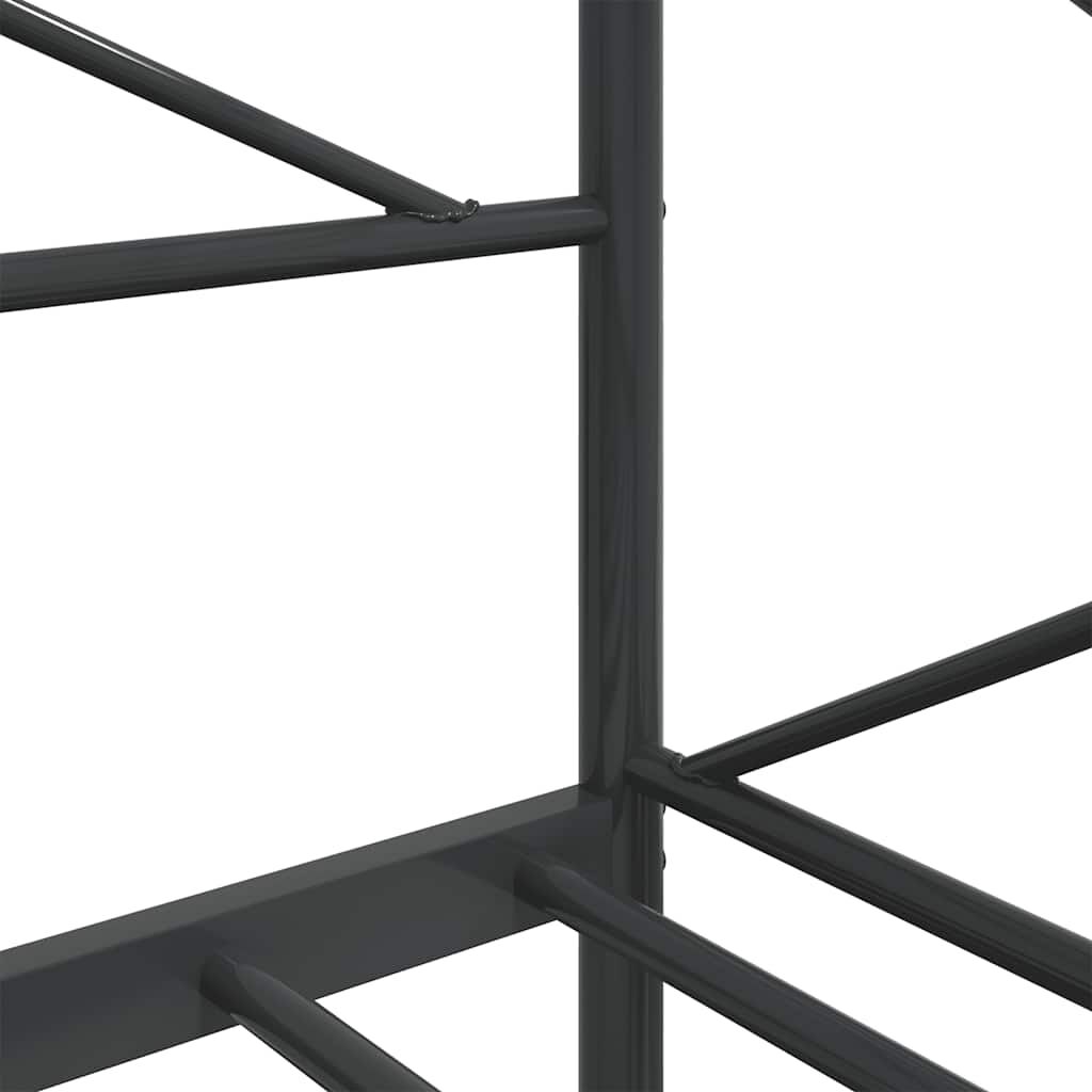 vidaXL Κρεβάτι ημέρας χωρίς στρώμα Μαύρο 80x200 cm Ατσάλι