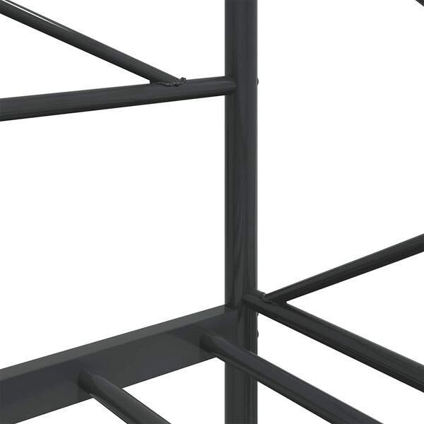 vidaXL Κρεβάτι ημέρας χωρίς στρώμα Μαύρο 80x200 cm Ατσάλι