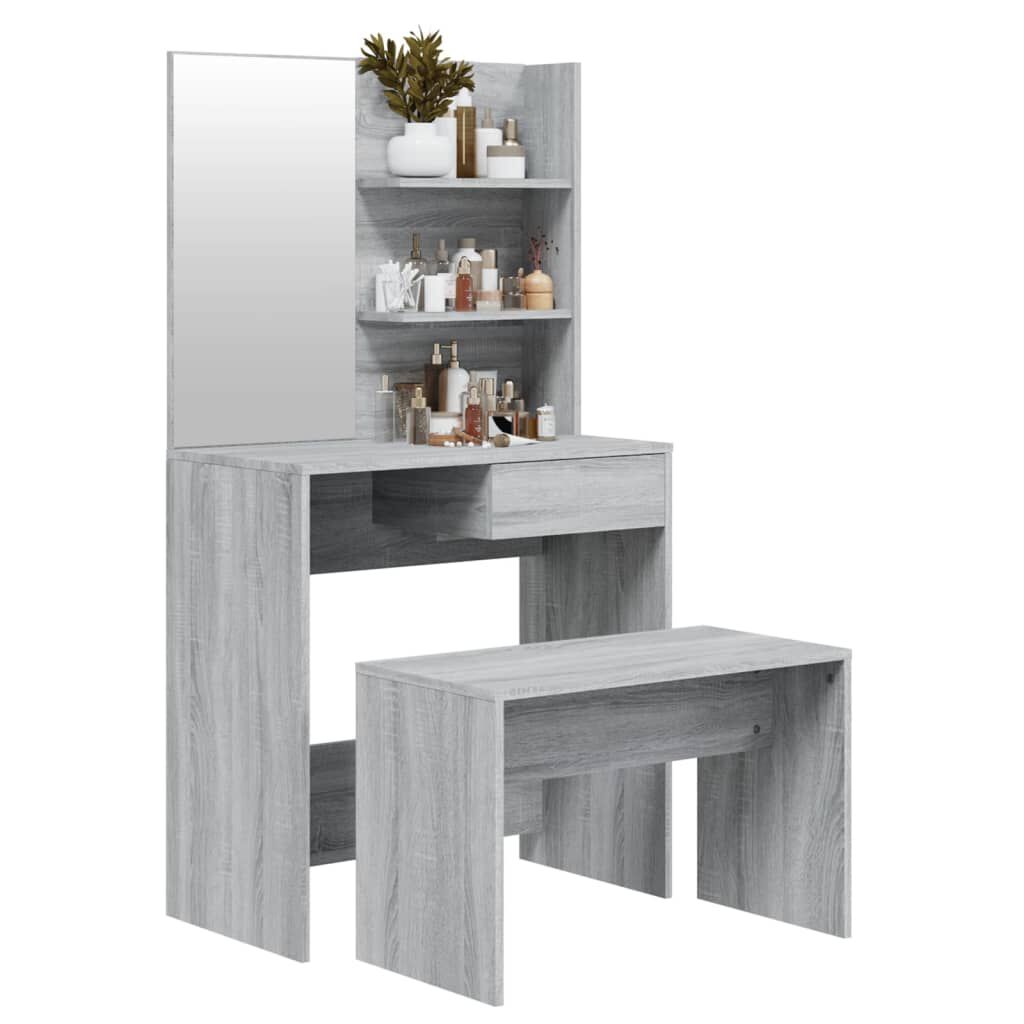 vidaXL Μπουντουάρ Σετ Γκρι Sonoma 74,5 x 40 x 141 εκ.