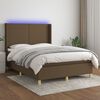 vidaXL &Kappa;&rho;&epsilon;&beta;ά&tau;&iota; Boxspring &mu;&epsilon; &Sigma;&tau;&rho;ώ&mu;&alpha; & LED &Sigma;&kappa;.&Kappa;&alpha;&phi;έ 140x190&epsilon;&kappa;. &Upsilon;&phi;&alpha;&sigma;&mu;ά&tau;&iota;&nu;&omicron;