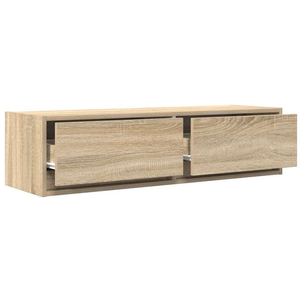 vidaXL Κομοδίνο ΤV Σομιέ Καρυδιά 100x31x25,5 εκ. Επεξεργασμένου Ξύλου