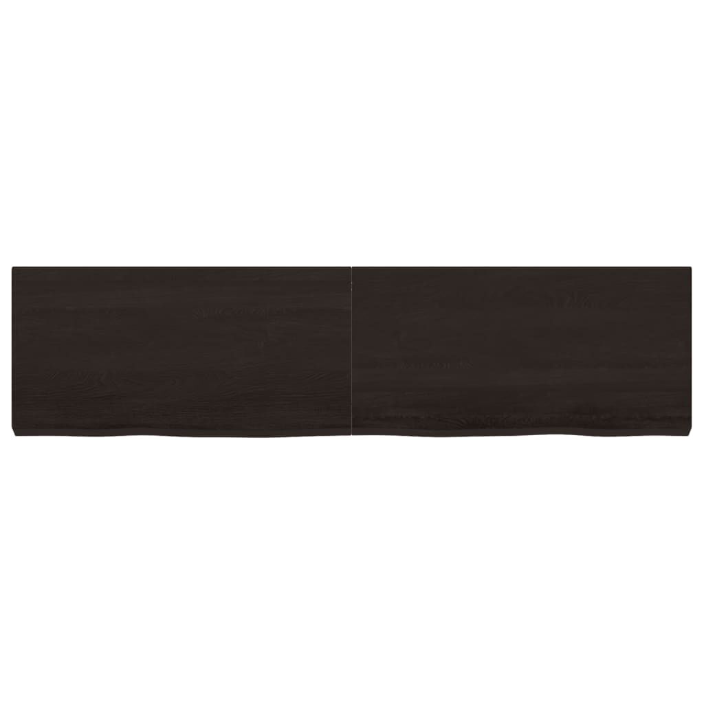 vidaXL Επιφάνεια Τραπεζιού Σκούρο Καφέ 160x40x(2-6)εκ Επεξ. Μασίφ Δρυς