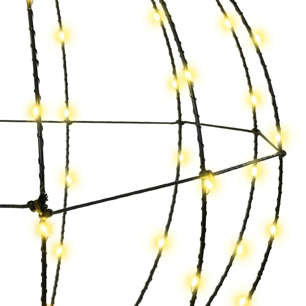 vidaXL Μπάλα με 120 LED Θερμό λευκό 40 cm Μέταλλο