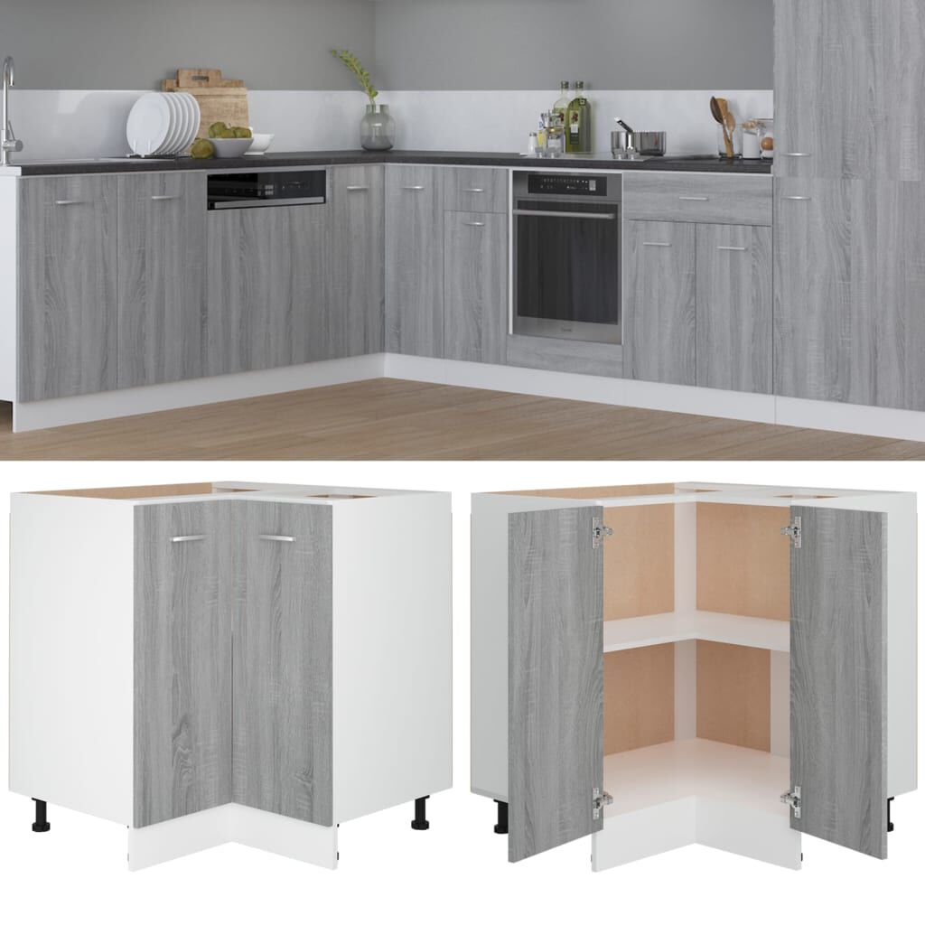 vidaXL Ντουλάπι Κουζίνας Lyon Γκρι sonoma75,5x75,5x81,5εκ.