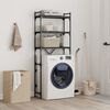 vidaXL Ραφιέρα Πλυντηρίου Μαύρη 67 x 25 x 163 εκ. από Επεξεργ. Ξύλο