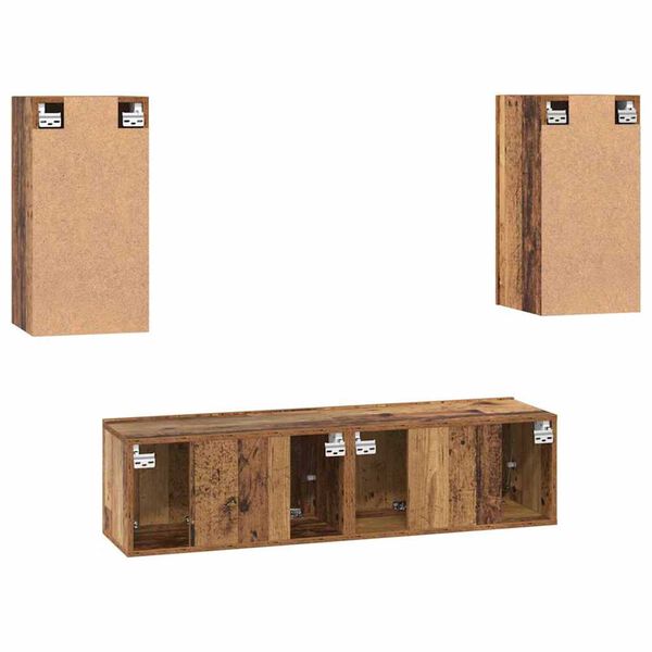 vidaXL Σετ επίπλου τηλεόρασης 4 pcs Παλαιό ξύλο 60 x 30 x 30 cm