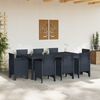 vidaXL &Sigma;έ&tau; &phi;&alpha;&gamma;&eta;&tau;&omicron;ύ &gamma;&iota;&alpha; &kappa;ή&pi;&omicron; 9 pcs &Alpha;&nu;&theta;&rho;&alpha;&kappa;ί Rattan Polt