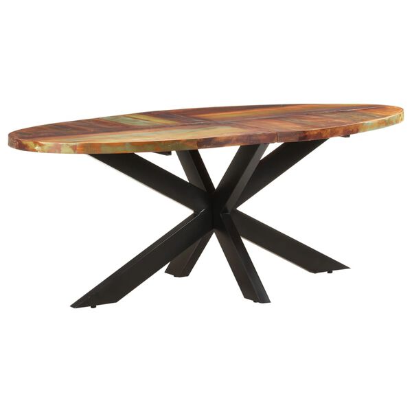 vidaXL Τραπεζαρία Οβάλ 200 x 100 x 75 εκ. από Μασίφ Ανακυκλωμένο Ξύλο