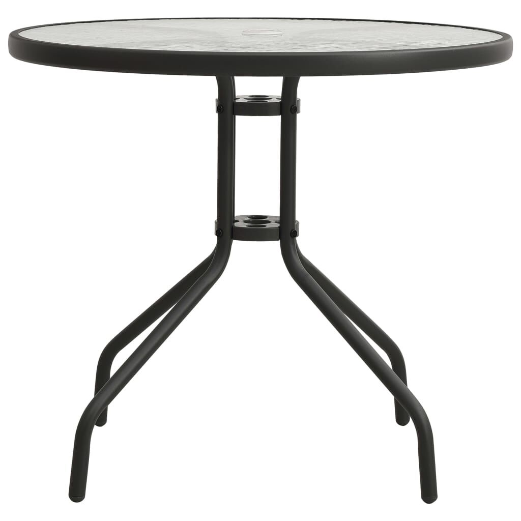vidaXL Τραπέζι Bistro Ανθρακί Ø80 x 71 εκ. Ατσάλινο