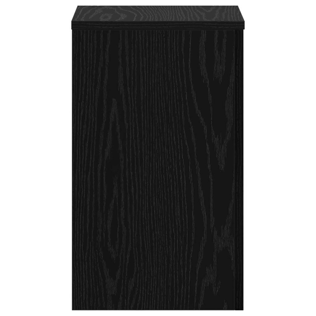 vidaXL Βάσεις φυτών 2 τεμ Μαύρο Δρυ 30x30x50 εκ. Ξύλινες