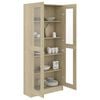 vidaXL Βιτρίνα Χρώμα Sonoma Δρυς 82,5 x 30,5 x 185 εκ. Επεξ. Ξύλο