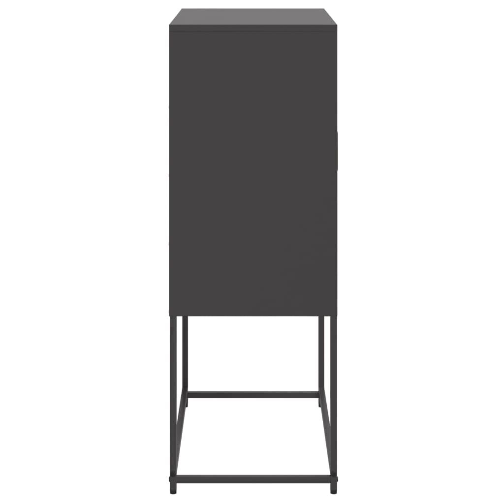 vidaXL Μπουφές Μαύρος 68,5 x 38,5 x 107 εκ. Ατσάλινος
