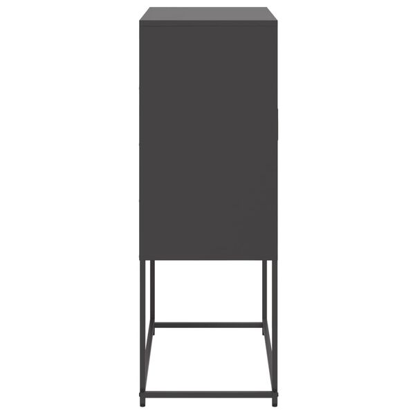 vidaXL Μπουφές Μαύρος 68,5 x 38,5 x 107 εκ. Ατσάλινος