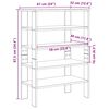 vidaXL Ράφι παπουτσιών Artisan Oak 61x32x87,5 cm Κατασκευασμένο ξύλο