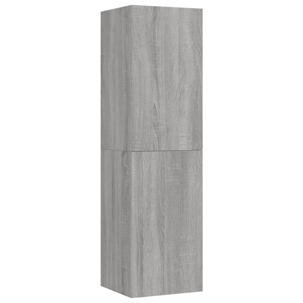 vidaXL Έπιπλα Τηλεόρασης Επιτοίχια 2 τεμ. Γκρι Sonoma 30,5x30x110 εκ.