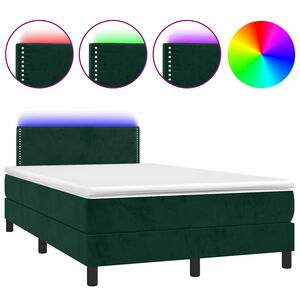 vidaXL &Kappa;&rho;&epsilon;&beta;ά&tau;&iota; Boxspring &mu;&epsilon; &Sigma;&tau;&rho;ώ&mu;&alpha; & LED &Sigma;&kappa;. &Pi;&rho;ά&sigma;&iota;&nu;&omicron; 120x200&epsilon;&kappa; &Beta;&epsilon;&lambda;&omicron;ύ&delta;&omicron;