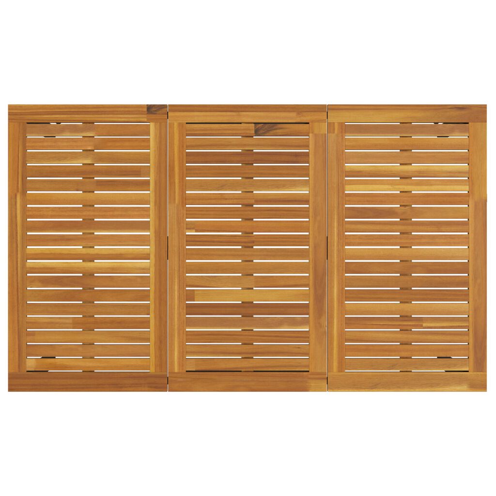 vidaXL Σέτ φαγητού για κήπο 7 pcs Μαύρο 150 x 90 x 75 cm