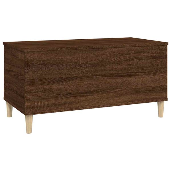 vidaXL Τραπεζάκι Σαλονιού Καφέ Δρυς 90x44,5x45 εκ. Επεξεργασμένο Ξύλο
