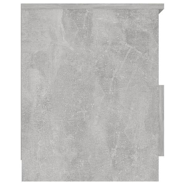 vidaXL Κομοδίνο Γκρι Σκυροδέματος 40 x 40 x 50 εκ. από Επεξ. Ξύλο