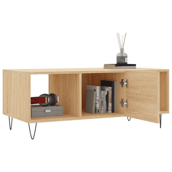 vidaXL Τραπεζάκι Σαλονιού Sonoma Δρυς 102x50x40 εκ. από Επεξεργ. Ξύλο