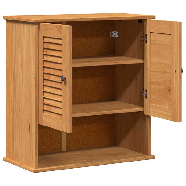 vidaXL Κρεμαστό Ντουλάπι Μπάνιου Μέλι καφέ 67.5 x 34 x 71.5 εκ