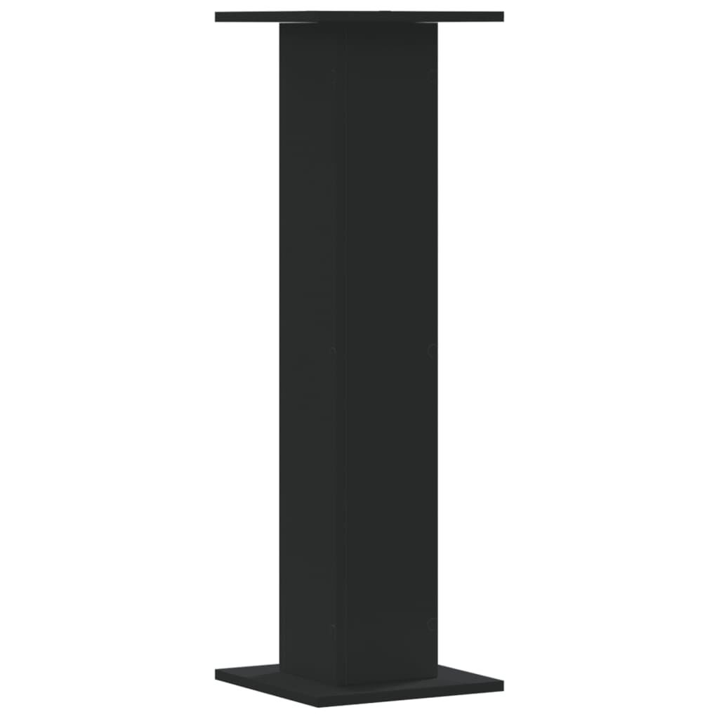 vidaXL Βάσεις Φυτών 2 τεμ. Μαύρες 30x30x95 εκ. από Επεξεργασμένο Ξύλο