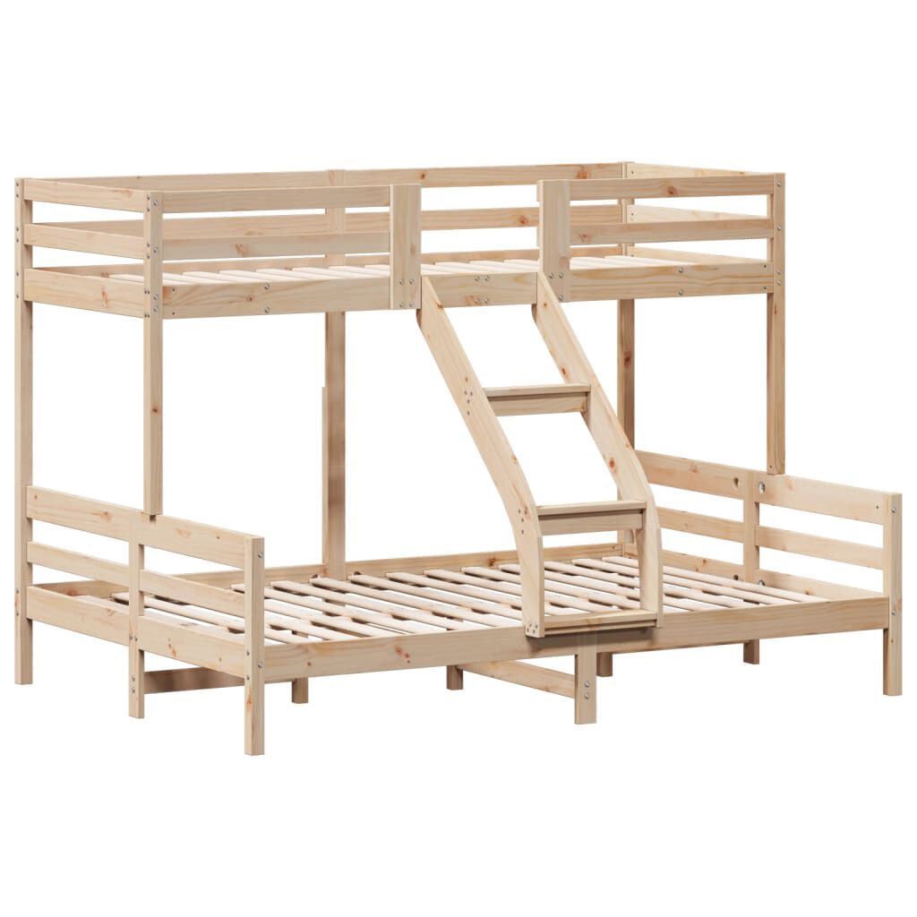 vidaXL Κουκέτα 90x200/140x200 εκ. από Μασίφ Ξύλο Πεύκου