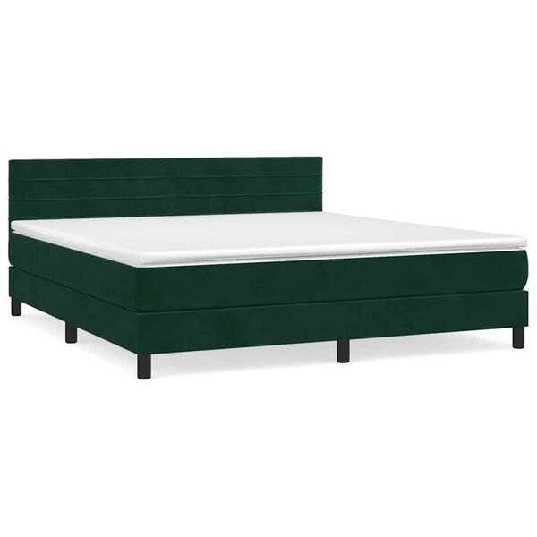 vidaXL &Kappa;&rho;&epsilon;&beta;ά&tau;&iota; Boxspring &mu;&epsilon; &Sigma;&tau;&rho;ώ&mu;&alpha; &Sigma;&kappa;&omicron;ύ&rho;&omicron; &Pi;&rho;ά&sigma;&iota;&nu;&omicron; 160x200&epsilon;&kappa;. &Beta;&epsilon;&lambda;&omicron;ύ&delta;&iota;&nu;&omicron;