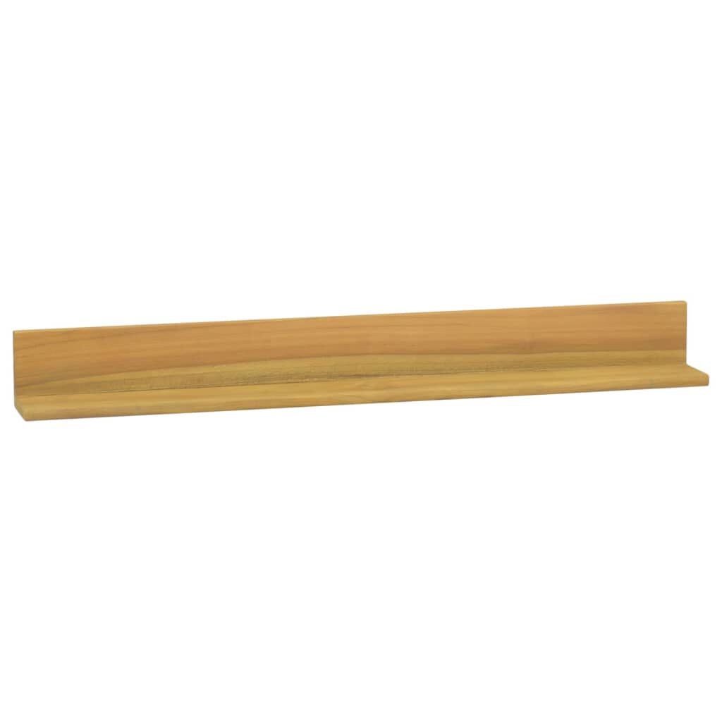 vidaXL Ράφια Τοίχου 2 τεμ. 90 x 10 x 10 εκ. από Μασίφ Ξύλο Teak