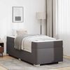 vidaXL Σκελετός Κρεβατιού Γκρι 90 x 190 cm Τεχνητό δέρμα