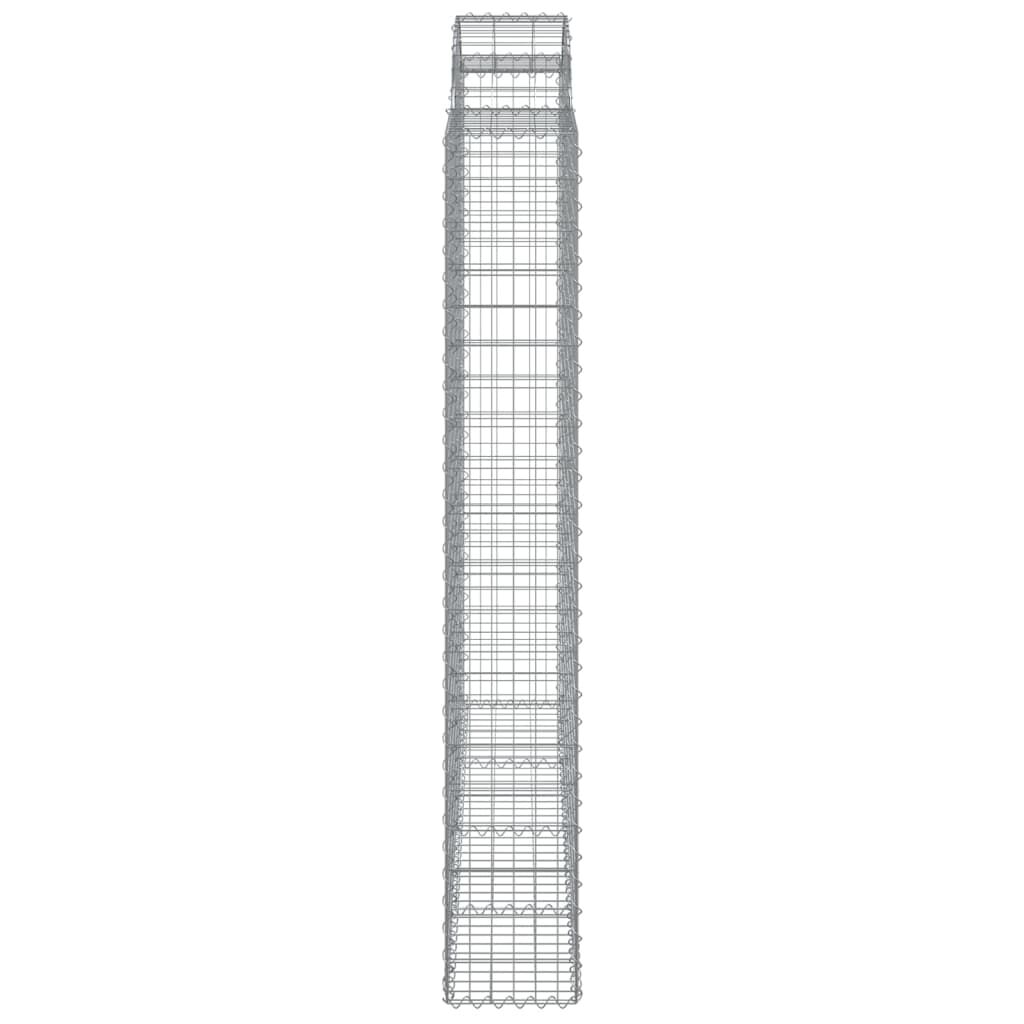 vidaXL Συρματοκιβώτια Τοξωτά 5 τεμ. 200x30x200/220 εκ. Γαλβαν. Ατσάλι