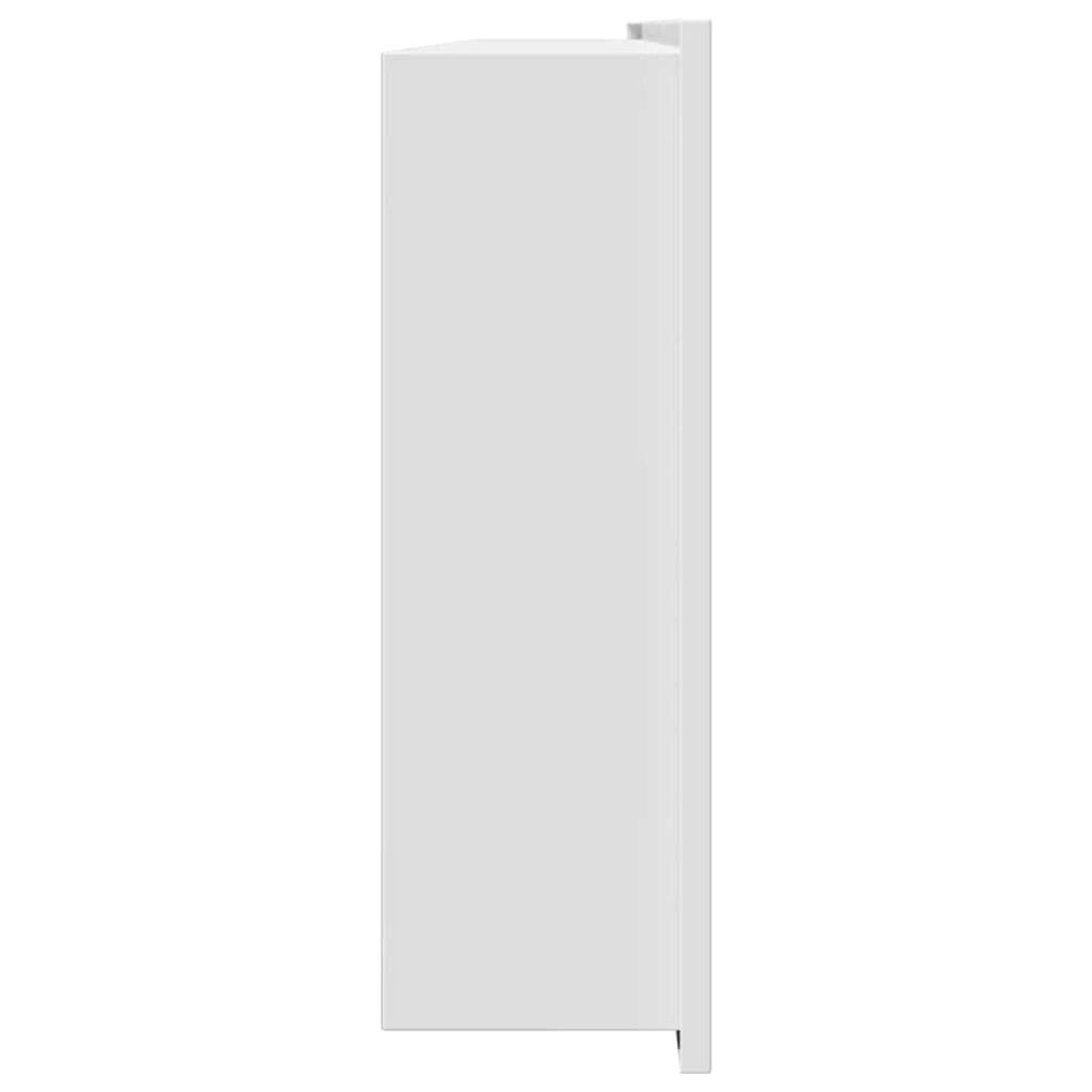 vidaXL Νίτσα Μπάνιου Λευκό 90 x 30 x 9.5 εκ. Ανοξείδωτο ατσάλι