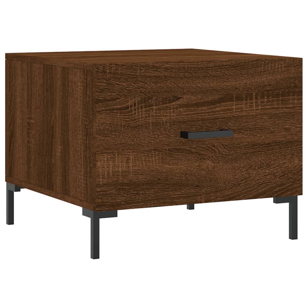 vidaXL Τραπεζάκι Σαλονιού Καφέ Δρυς 50x50x40 εκ. Επεξεργασμένο Ξύλο